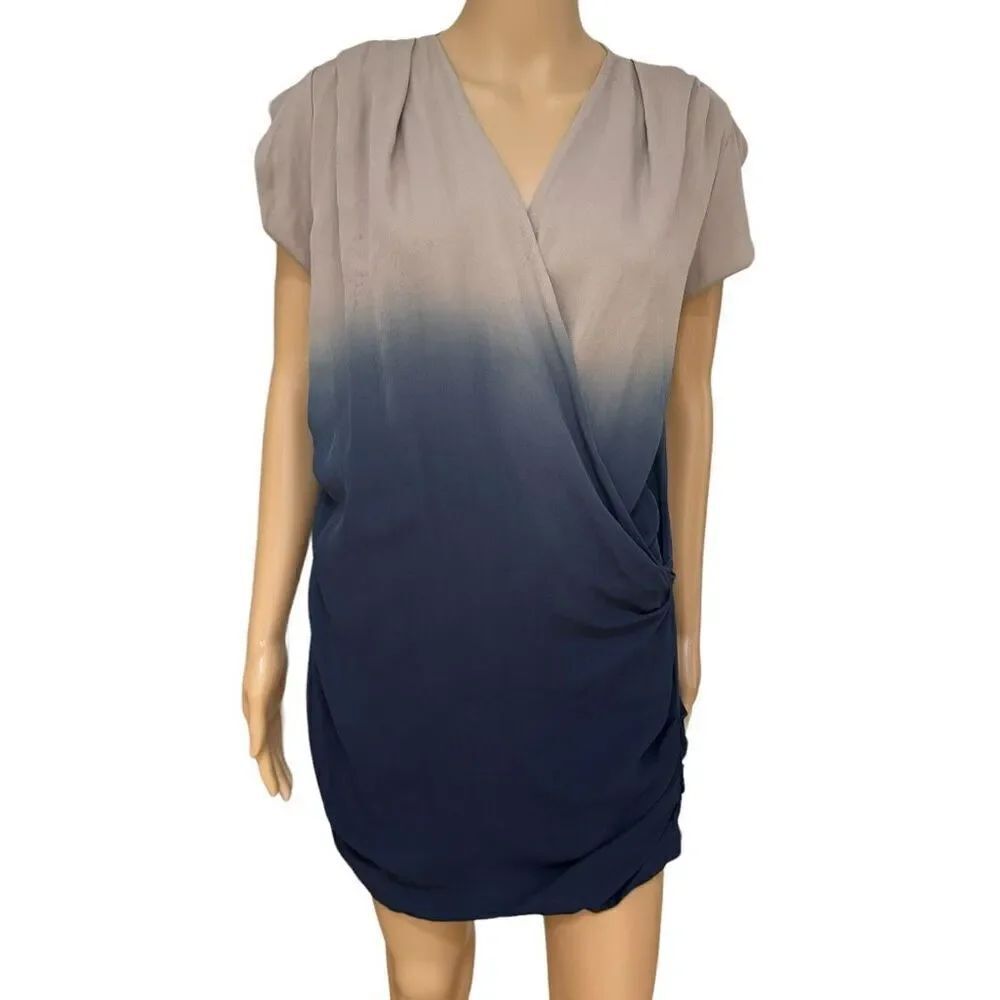 Gold Hawk Women 100% silk Ombre Dress size S